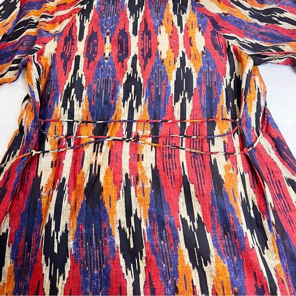 Maria Cher Nora Nia Short Dress in Warm Ikat Size XS - Picture 11 of 15